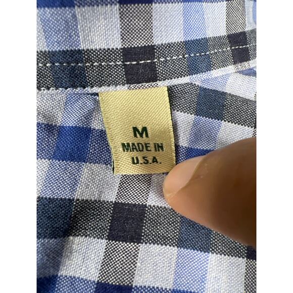 Gitman Bros Made in USA Blue Check Shirt L/S size Medium - Picture 8 of 8